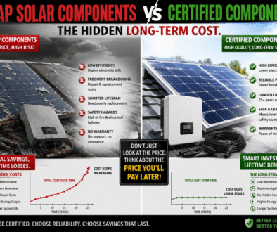 Cheap Solar Components vs Certified Components: The Hidden Long-Term Cost
